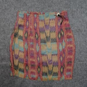 Vintage Clio Skirt Womens 6 Mini Western Aztec Southwestern Cowgirl USA Made